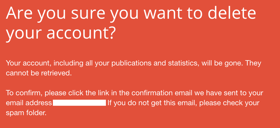 Are you sure you want to delete your account?